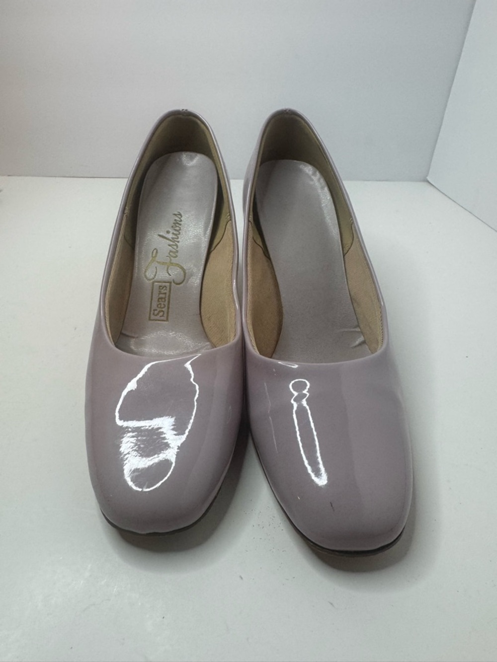 Vintage Sears Fashion Nude Vegan Leather Heels Women's Size 5B